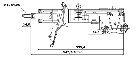 04660894FL - SHOCK ABSORBER FRONT LEFT