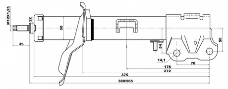 04660918FL - SHOCK ABSORBER FRONT LEFT