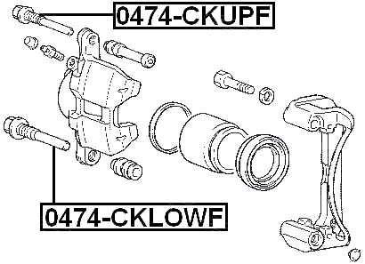 0474-CKUPF - FRONT CALIPER SLIDE PIN