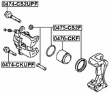 0474-CS2UPF - FRONT CALIPER SLIDE PIN