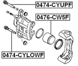 0474-CYUPF - FRONT CALIPER SLIDE PIN