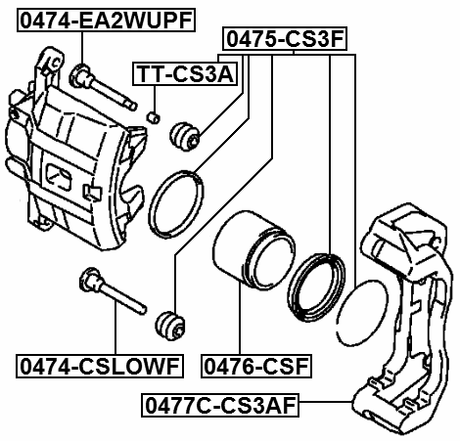 0474-EA2WUPF - FRONT CALIPER SLIDE PIN