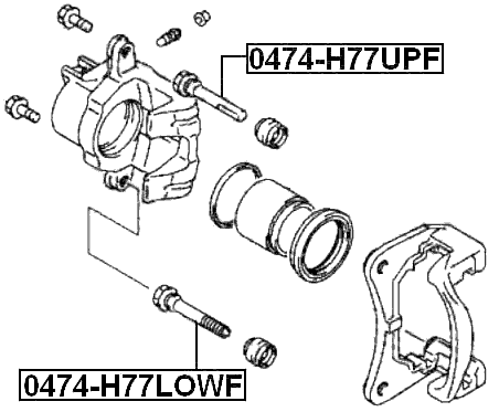 0474-H77LOWF - FRONT CALIPER SLIDE PIN