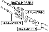 0474-K96RU - REAR CALIPER SLIDE PIN