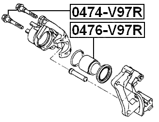 0474-V97R - REAR CALIPER SLIDE PIN