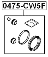 0475-CW5F - FRONT BRAKE CALIPER REPAIR KIT (SET FOR ONE SIDE)