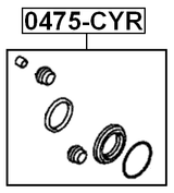 0475-CYR - REAR BRAKE CALIPER REPAIR KIT (SET FOR ONE SIDE)