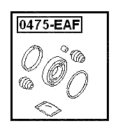 0475-EAF - FRONT BRAKE CALIPER REPAIR KIT (SET FOR ONE SIDE)