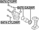 0475-GA2WF - FRONT BRAKE CALIPER REPAIR KIT (SET FOR ONE SIDE)