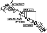 0475-GAR - REAR BRAKE CALIPER REPAIR KIT (SET FOR ONE SIDE)