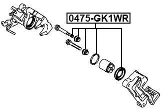 0475-GK1WR - REAR BRAKE CALIPER REPAIR KIT (SET FOR TWO SIDES)