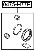 0475-H77F - FRONT BRAKE CALIPER REPAIR KIT (SET FOR ONE SIDE)