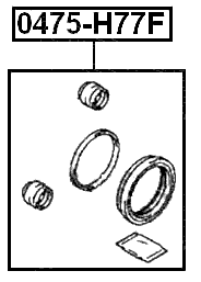 0475-H77F - FRONT BRAKE CALIPER REPAIR KIT (SET FOR ONE SIDE)