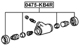 0475-KB4R - REAR WHEEL BRAKE CYLINDER REPAIR KIT (SET FOR ONE SIDE)
