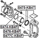 0475-KB4 - FRONT BRAKE CALIPER REPAIR KIT (SET FOR ONE SIDE)