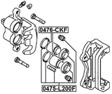 0475-L200F - FRONT BRAKE CALIPER REPAIR KIT (SET FOR ONE SIDE)