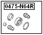 0475-N64R - REAR BRAKE CALIPER REPAIR KIT (SET FOR ONE SIDE)