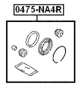 0475-NA4R - REAR BRAKE CALIPER REPAIR KIT (SET FOR ONE SIDE)