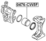 0476-CW5F - FRONT CALIPER PISTON D57.1