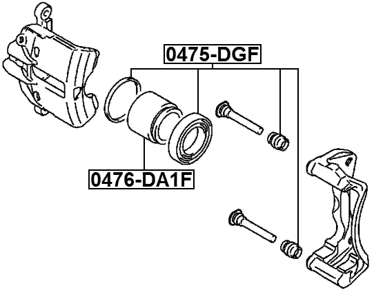 0476-DA1F - FRONT CALIPER PISTON D54