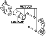0476-DA1F - FRONT CALIPER PISTON D54