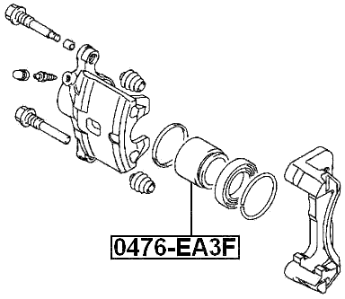 0476-EA3F - FRONT CALIPER PISTON D60.2