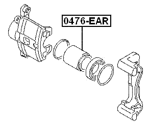 0476-EAR - REAR CALIPER PISTON D34.8