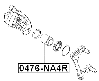 0476-NA4R - REAR CALIPER PISTON D38
