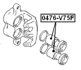 0476-V75F - FRONT CALIPER PISTON D45.4