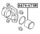 0476-V75R - REAR CALIPER PISTON D44.4