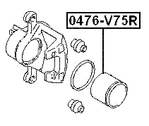 0476-V75R - REAR CALIPER PISTON D44.4