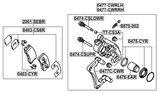 0477-CWRLH - REAR LEFT BRAKE CALIPER ASSEMBLY (WITH BRACKET)
