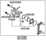 0477-V97RR - REAR RIGHT BRAKE CALIPER ASSEMBLY (WITH BRACKET)