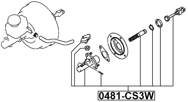 0481-CS3W - CLUTCH MASTER CYLINDER