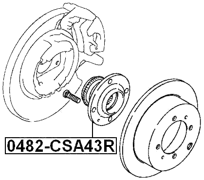 0482-CSA43R - REAR WHEEL HUB