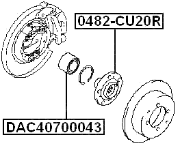 0482-CU20R - REAR WHEEL HUB WITHOUT BEARING