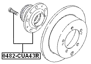 0482-CUA43R - REAR WHEEL HUB 2WD