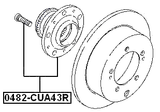 0482-CUA43R - REAR WHEEL HUB 2WD