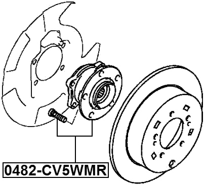 0482-CV5WMR - REAR WHEEL HUB