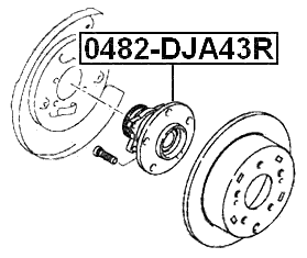0482-DJA43R - REAR WHEEL HUB