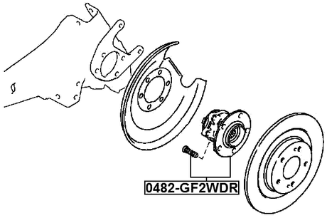 0482-GF2WDR - REAR WHEEL HUB