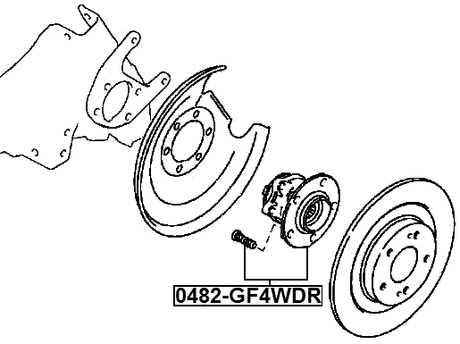 0482-GF4WDR - REAR WHEEL HUB