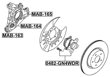 0482-GN4WDR - REAR WHEEL HUB