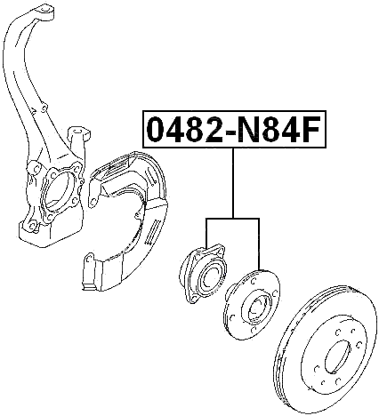 0482-N84F - FRONT WHEEL HUB