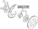 0482-V75F - FRONT WHEEL HUB