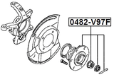 0482-V97F - FRONT WHEEL HUB