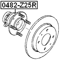 0482-Z25R - REAR WHEEL HUB