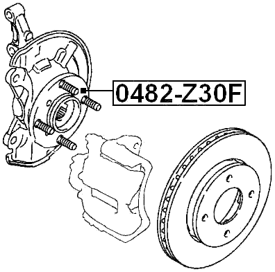 0482-Z30F - FRONT WHEEL HUB