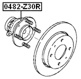 0482-Z30R - REAR WHEEL HUB