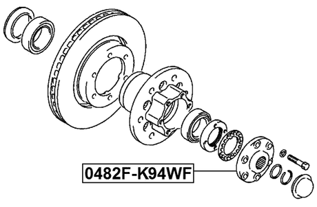 0482F-K94WF - FRONT WHEEL HUB FLANGE
